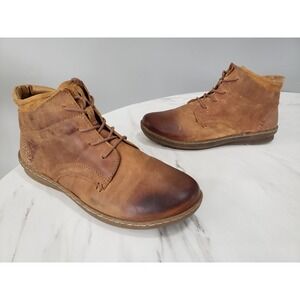 NEW WITHOUT BOX Comfortiva LUXE CASCADE Lace Up Booties Brown Leather SIZE 8